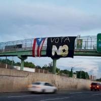 Reportan manifestación en San Juan a favor del "No" en el plebiscito