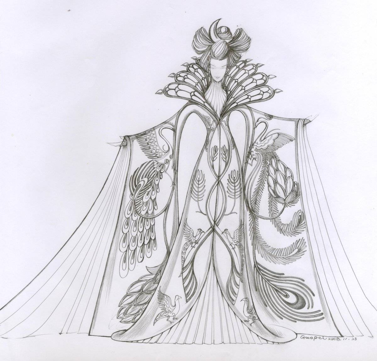 Boceto de Guo Pei para Chang