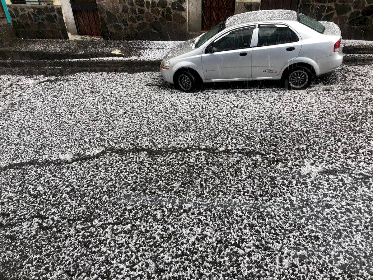Caída de granizo en San Juan