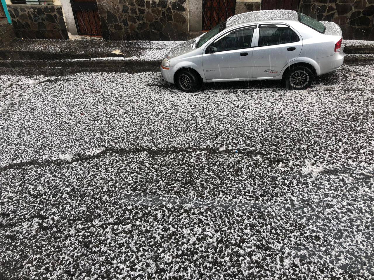 Caída de granizo en San Juan