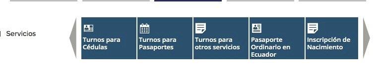 Servicios del Registro Civil para agendar turnos