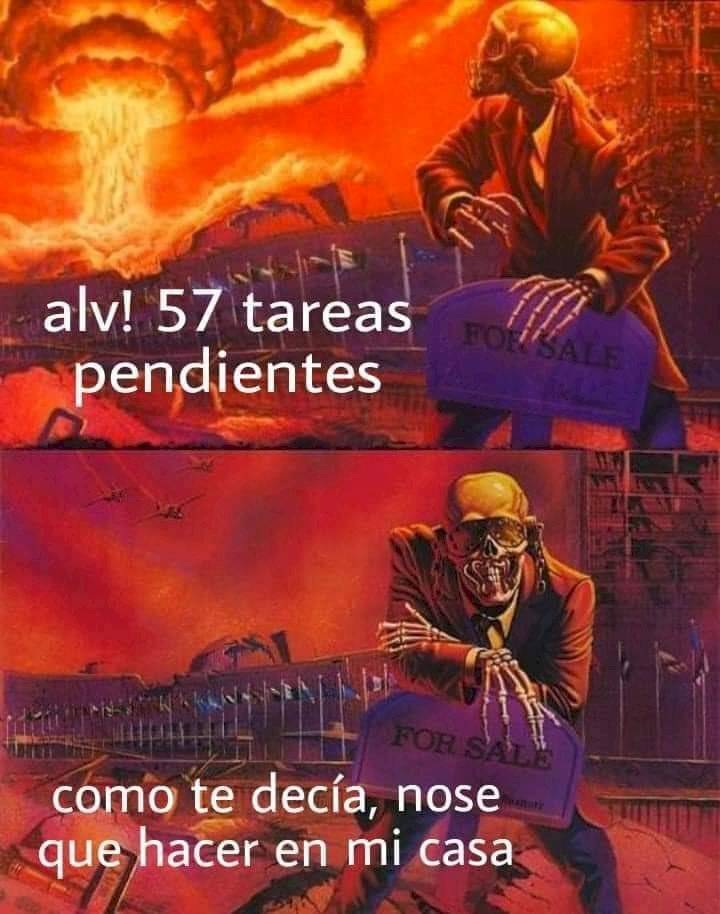 Meme de "como te decía, de la portada del disco de Megadeth