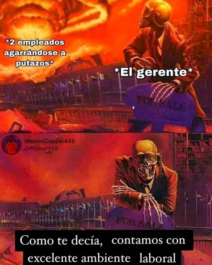 Meme de "como te decía, de la portada del disco de Megadeth
