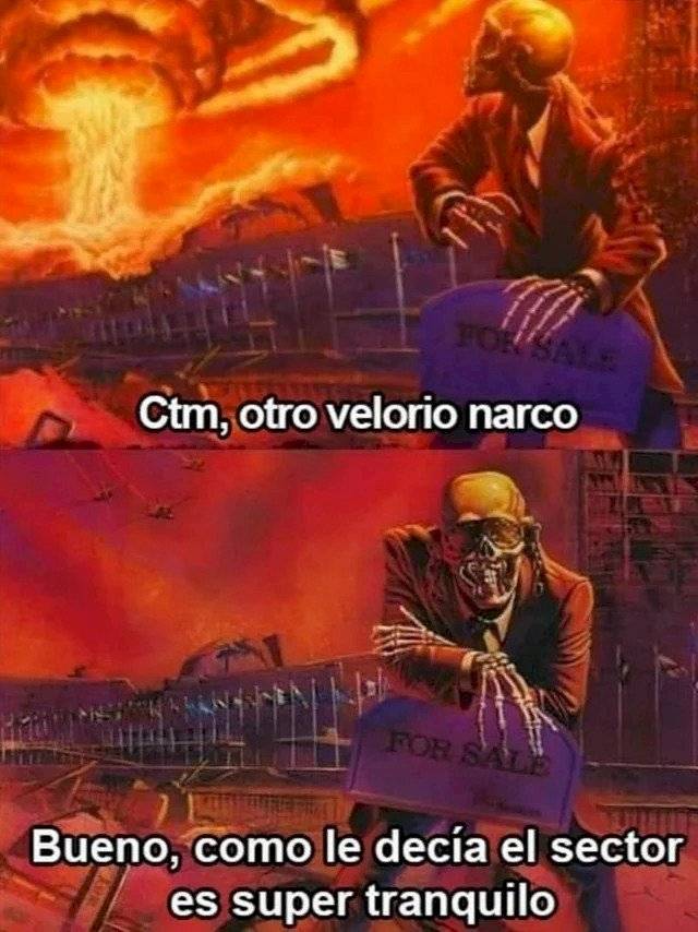 Meme de "como te decía, de la portada del disco de Megadeth