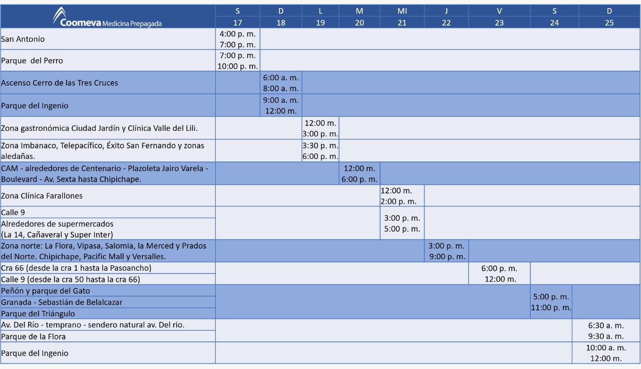 horarios entrega tapabocas