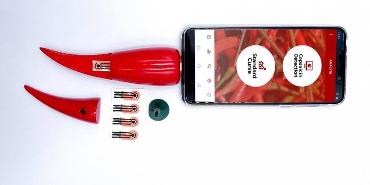 Conoce el Chilica-Pod, un dispositivo que conectas a tu celular y te marca que tan picante está un pimiento