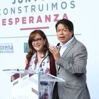 Yeidckol Polevnsky apoya la candidatura de Delgado a la dirigencia de Morena