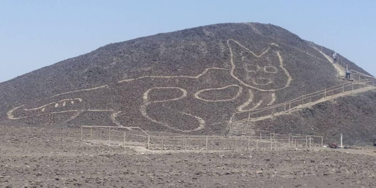 Hallada una nueva línea de Nazca: ¿qué significa este gato gigante?