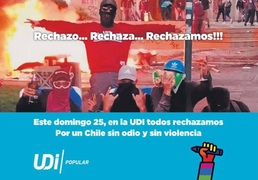 El inserto pagado por la UDI, criticado por Camila Vallejo y defendido por Jacqueline van Rysselberghe / Foto: Twitter