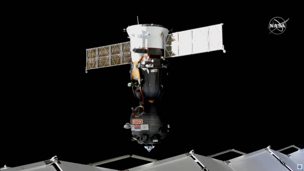  El Soyuz, que sirvió para traer a los astronautas desde la Estación Espacial Internacional. 