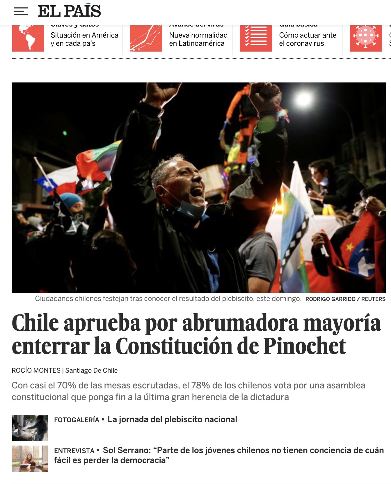 Portada de El País