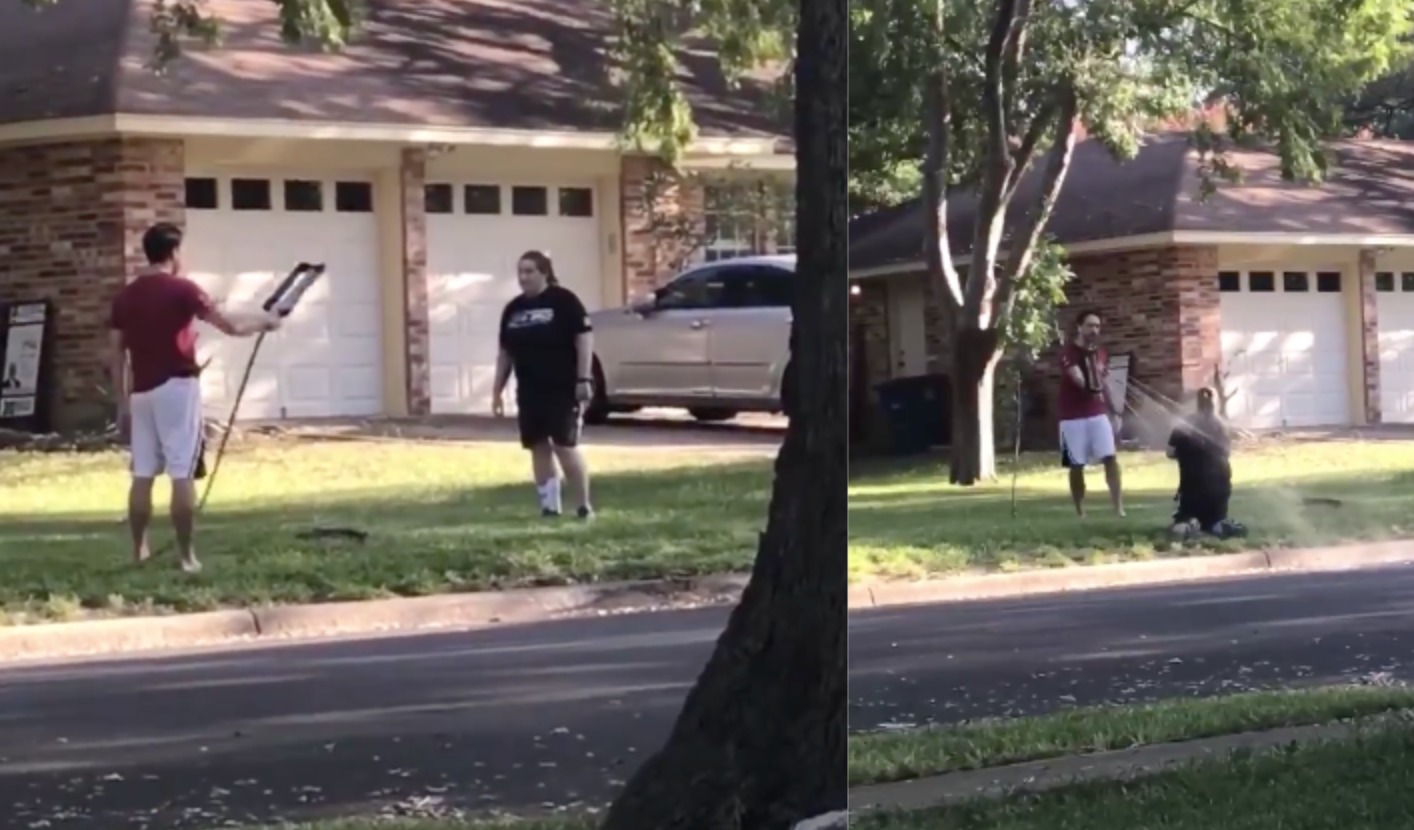 pelea vecinos texas