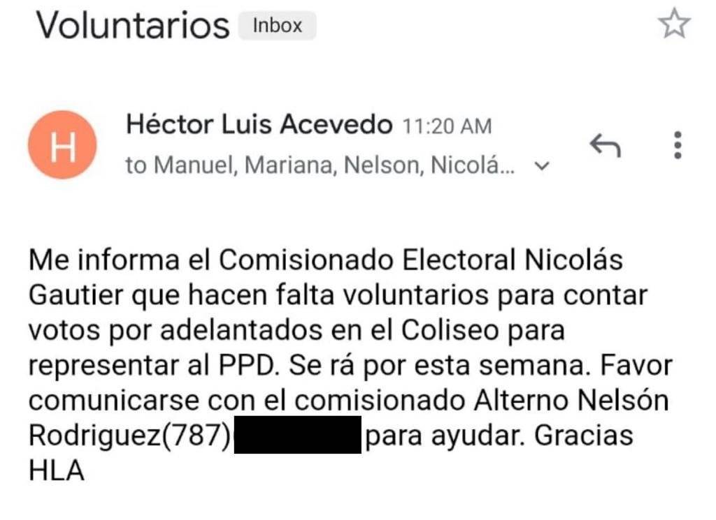 Email Héctor Luis Acevedo
