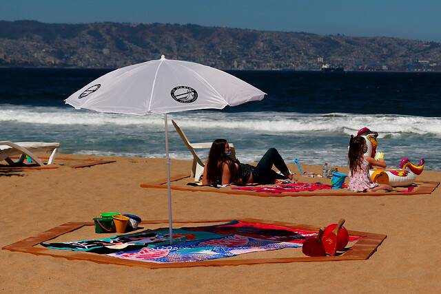 Distancia social en la playa