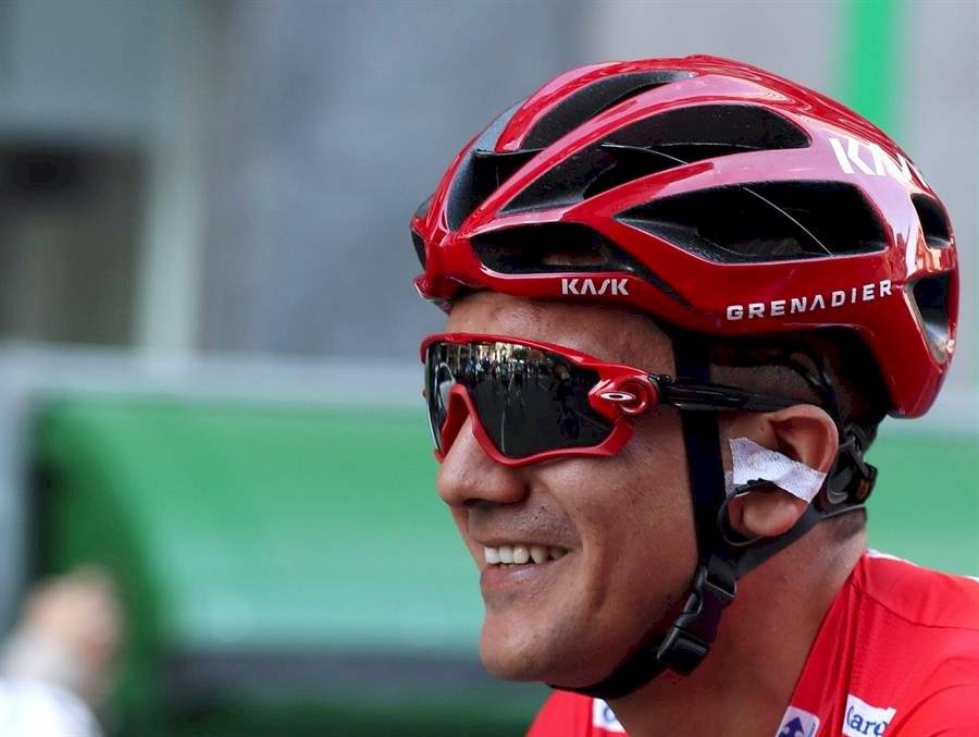 El ecuatoriano Richard Carapaz (Ineos), durante la octava etapa de La Vuelta ciclista España este miércoles de 164 kilómetros
