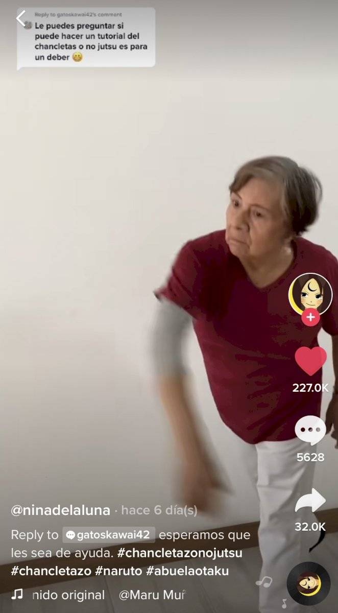 Conoce a doña Maru, la abuelita que se viraliza en TikTok por tutorial de chanclazo