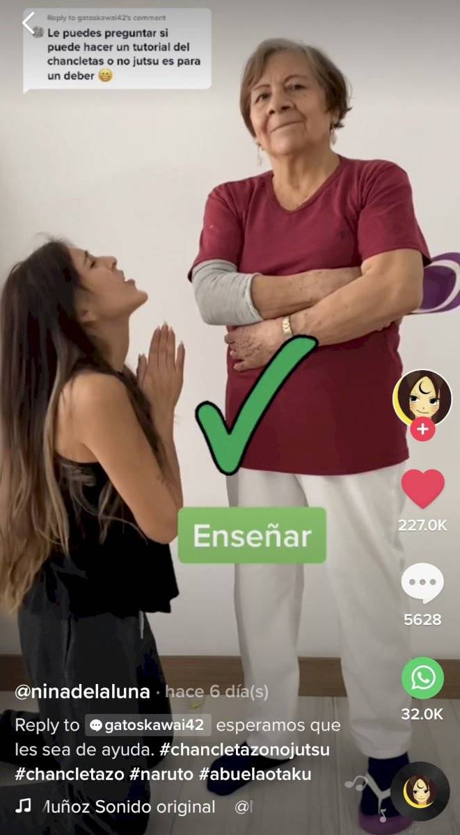 Conoce a doña Maru, la abuelita que se viraliza en TikTok por tutorial de chanclazo
