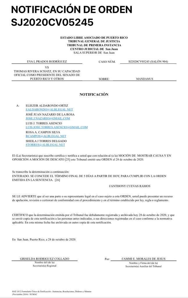 notificación