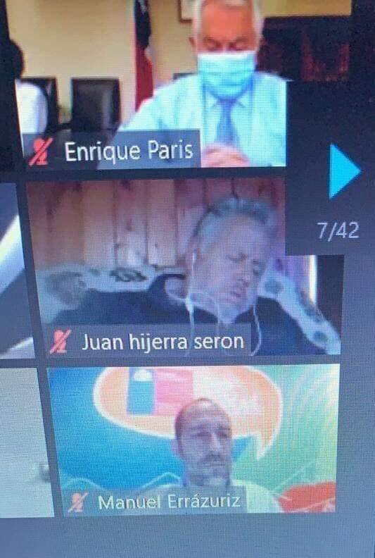 Alcalde chileno se quedó dormido durante reunión por Zoom con el Ministro de Salud