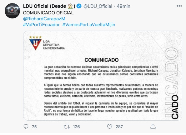 Comunicado LDU