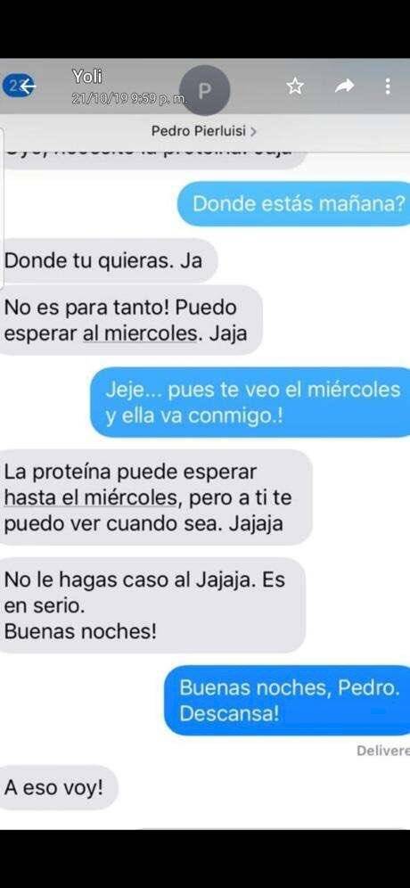 Mensajes entre Pierluisi y entrenadora