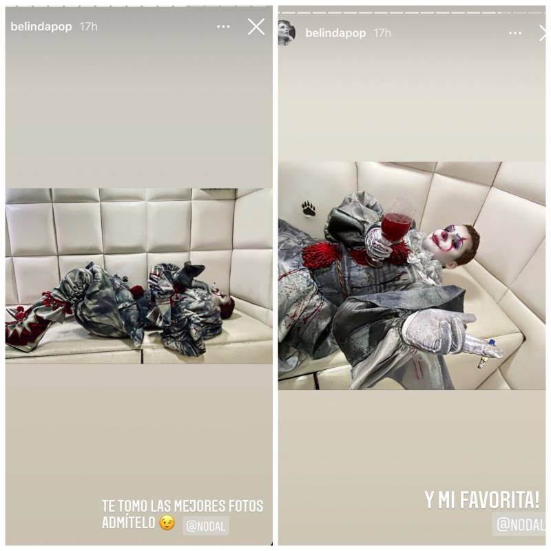 Cuando muchos creían que “Nodeli” había pasado a la historia, Christian Nodal y Belinda reaparecen disfrazados del siniestro payaso “Pennywise”.