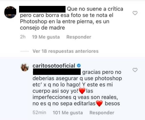 Captura de pantalla Instagram