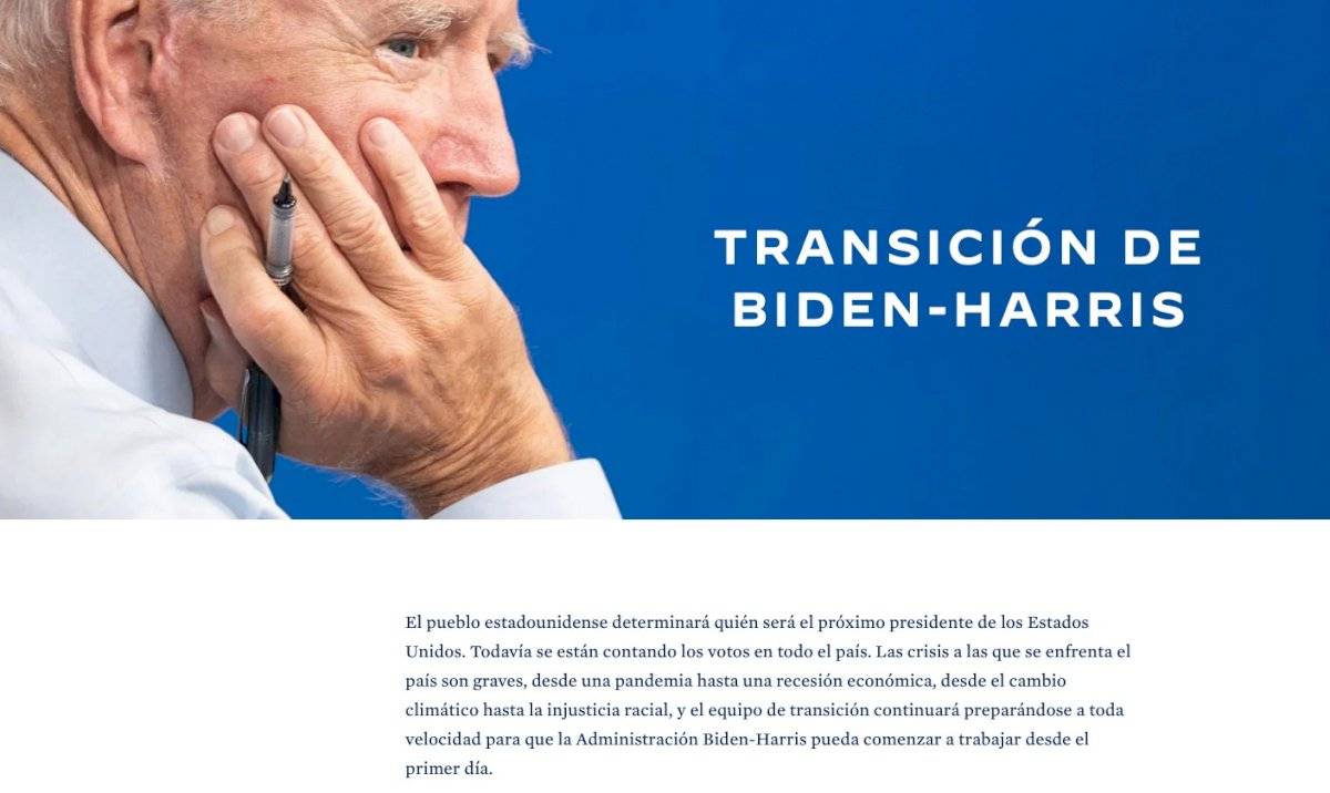 Joe Biden y Kamala Harris lanzan sitio de transición