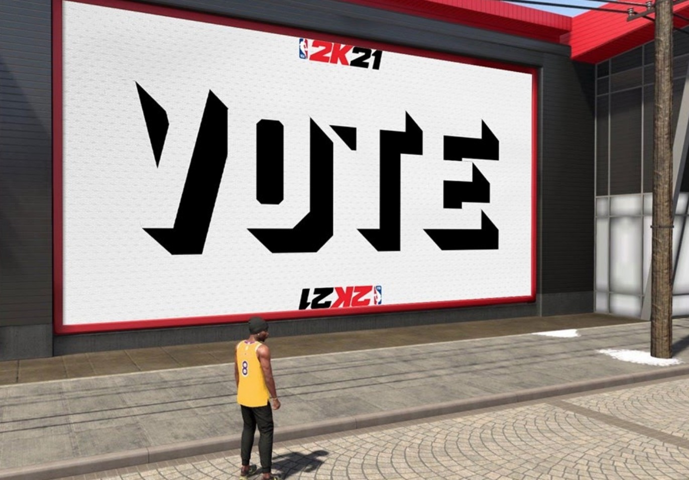'Vote' en los carteles de la NBA 2K21
