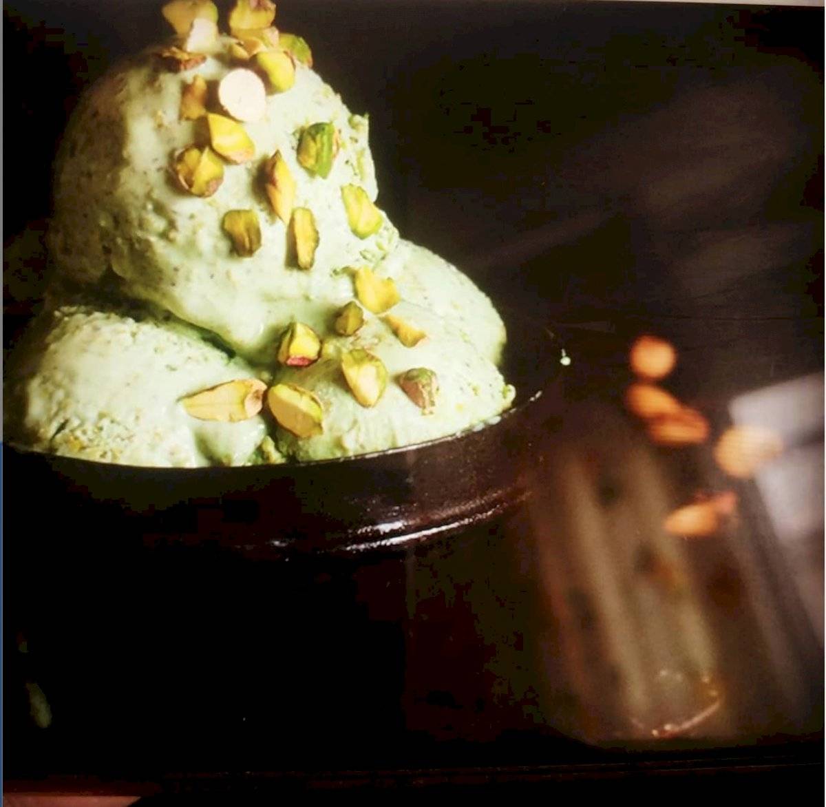 helado de pistacho