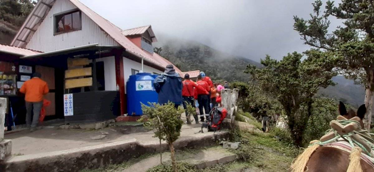 23 excursionistas fueron rescatados del volcán Tungurahua