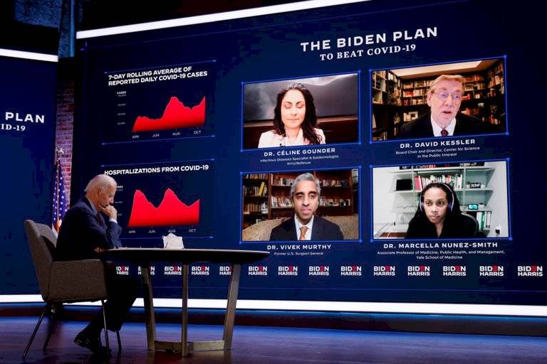 El equipo de trabajo de Joe Biden para luchar contra el coronavirus.
