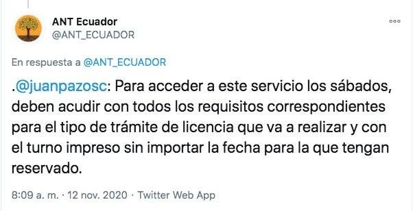 Licencias de conducir ANT