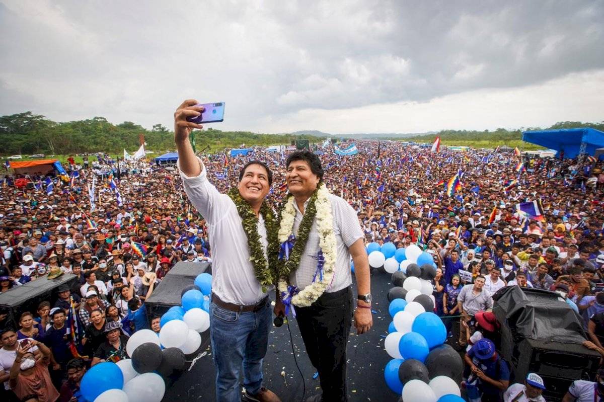 Evo Morales y Andrés Arauz