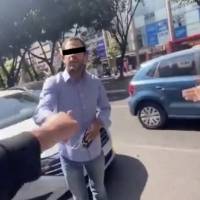 Automovilista invade ciclovía de Insurgentes y agrede a denunciante