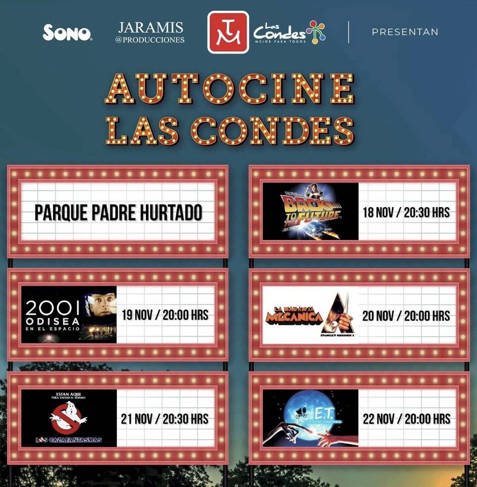 Cartelera autocine de Las Condes