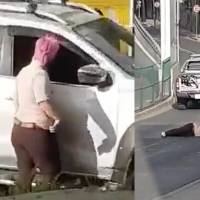Buscan a conductor de camioneta que arrastró a una mujer tras percance vial
