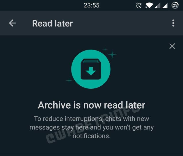 La función Leer más tarde, de WhatsApp. La función Leer más tarde, de WhatsApp.