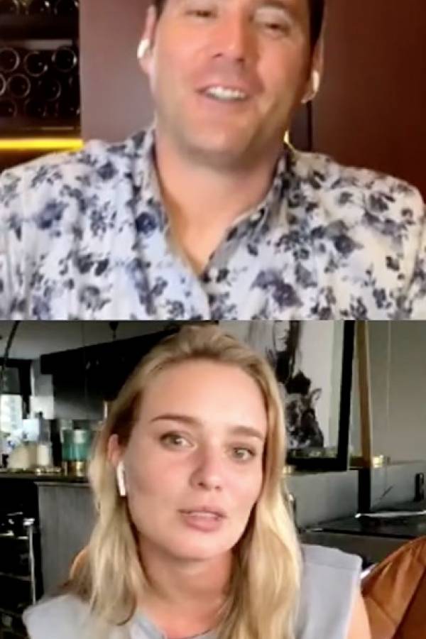 Kika Silva con Pancho Saavedra en Instagram Live