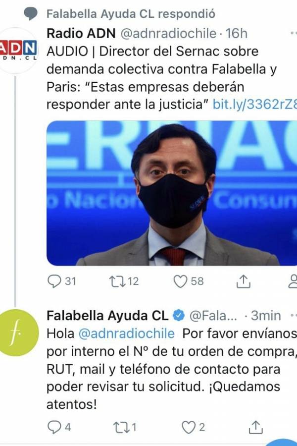 La respuesta de Falabella a un medio de comunicación