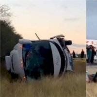 Volcadura de autobús con simpatizantes de Frena deja un muerto y 20 heridos