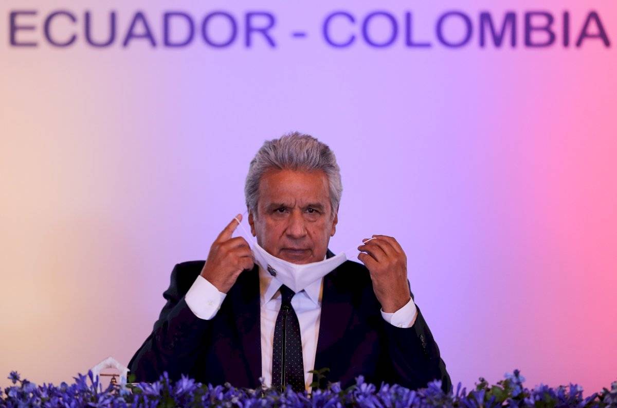 Presidente Lenín Moreno en el encuentro Presidencial y IX Gabinete Binacional entre Ecuador y Colombia, que se desarrolló este jueves.