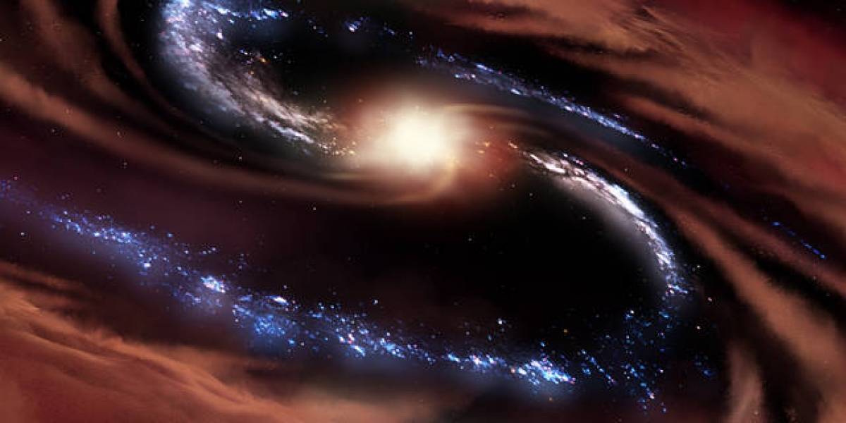 Utilizando el observatorio ALMA, científicos observan la muerte de una galaxia después de colisionar con otra