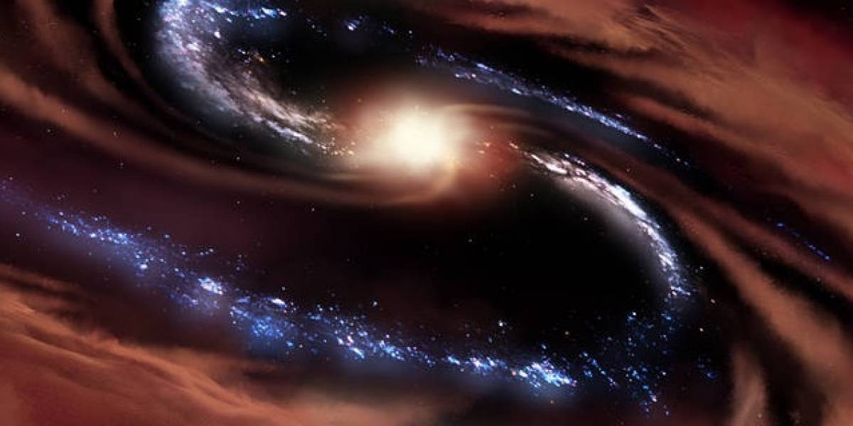 Científicos encontraron una galaxia que sobrevive a la fuerza de un agujero negro: hace nacer 100 estrellas masivas como el Sol, anualmente