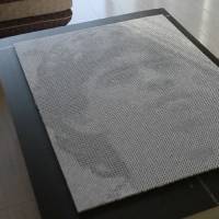 Artista chino crea un retrato de Maradona utilizando dados