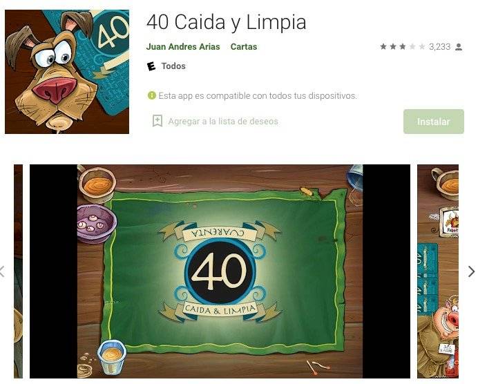 40 caída y limpia