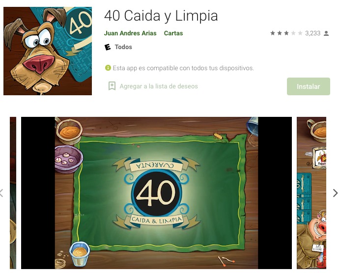 40 caída y limpia