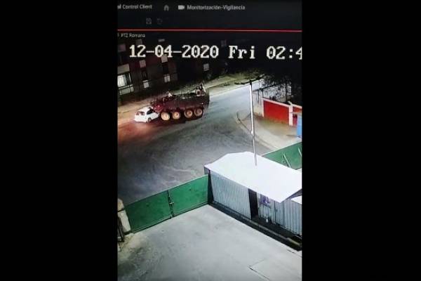 Quilicura: tanqueta militar se cruzó en el camino de conductor ebrio que había escapado de un control