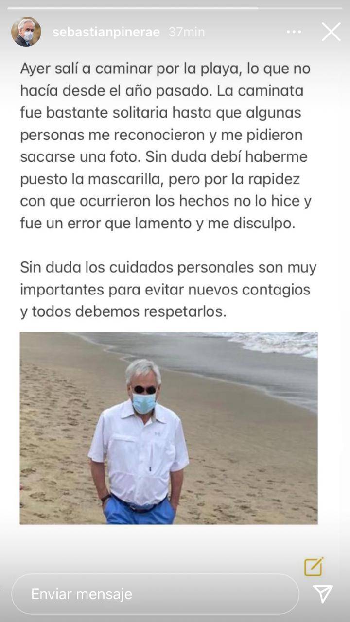 Piñera disculpas