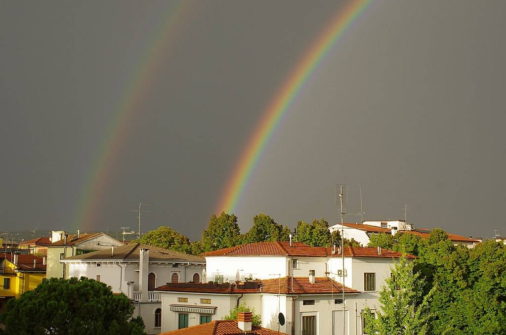 Doble arcoíris en Verona